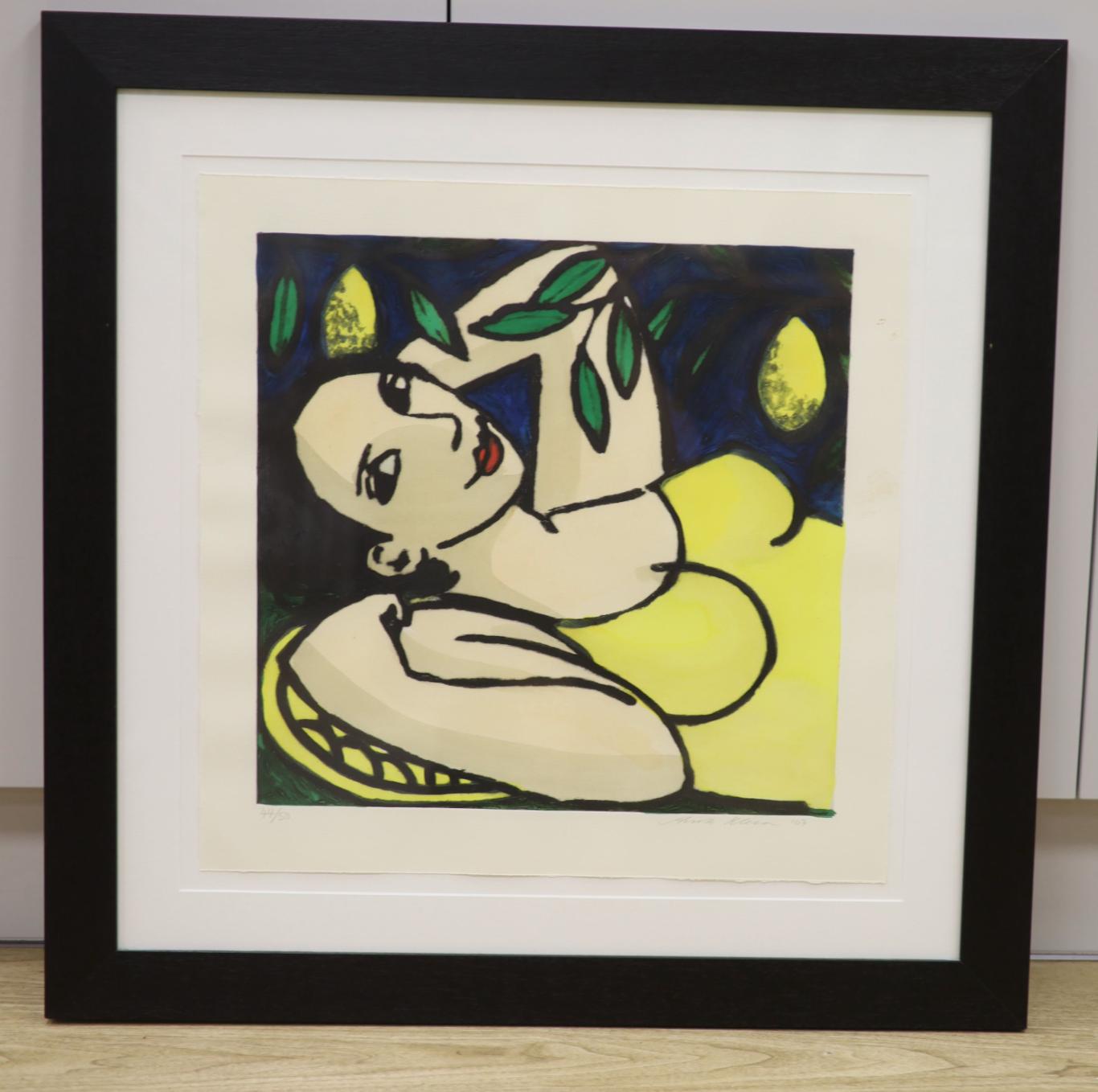 Anita Klein - Reclining woman and lemons