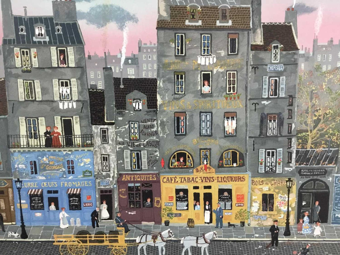 Michel Delacroix - Street Scene - Limited Edition Lithograph
