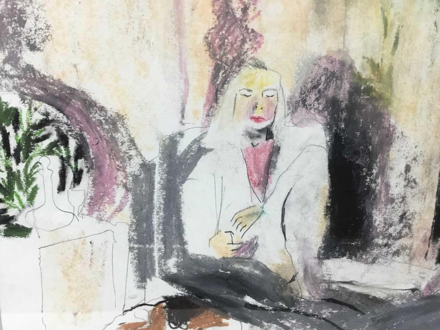 Jessica Jane Charleston - Woman and Dog with their eyes closed