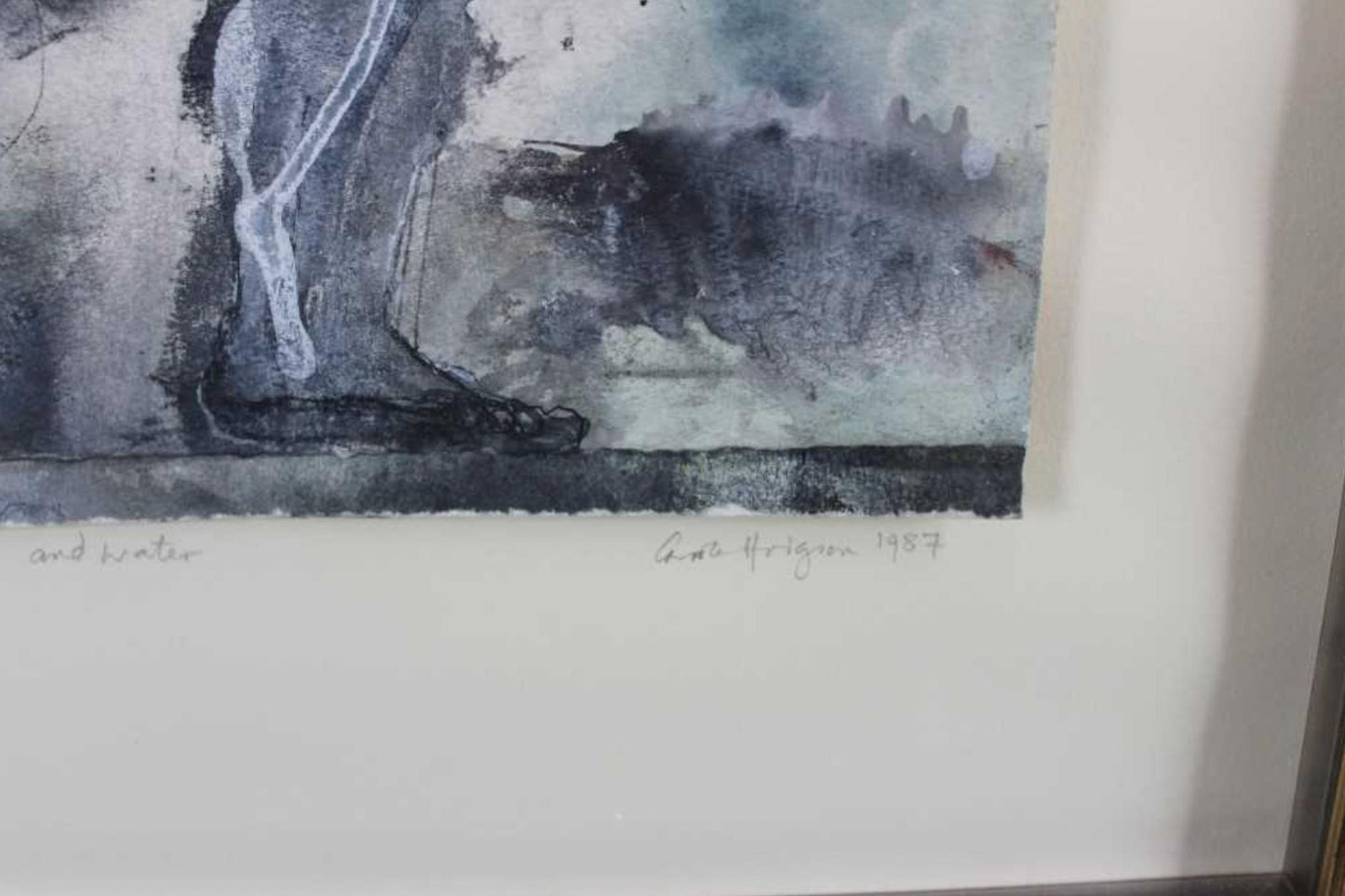 Carole Hodgson - Between Clouds and Water - Signed mixed media