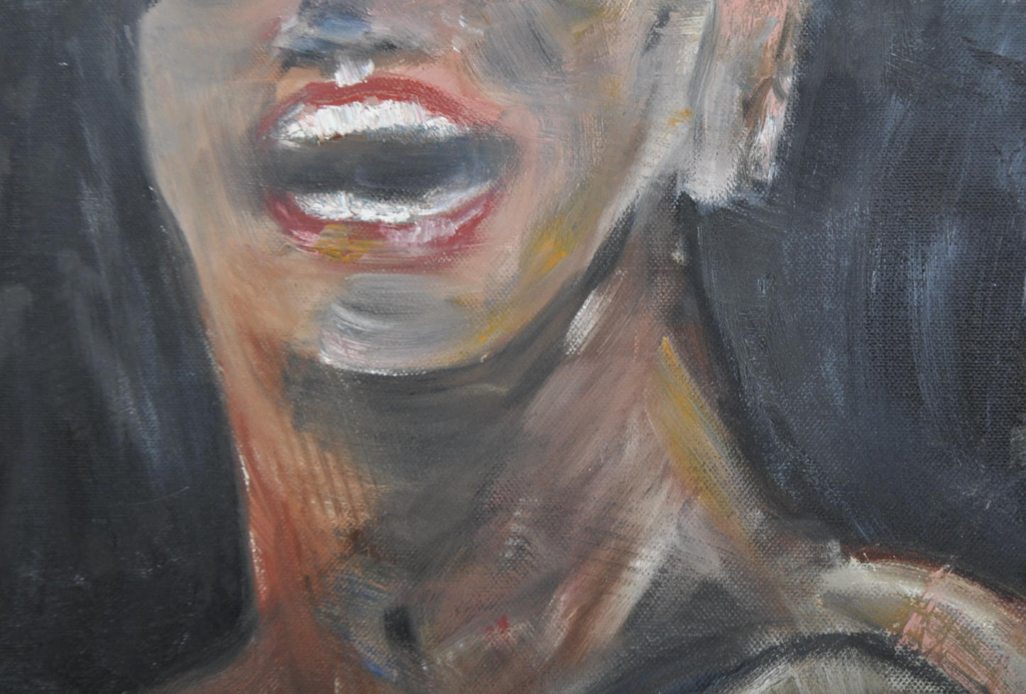 Lee Ellis - Alone In The Crowd. A contemporary oil.