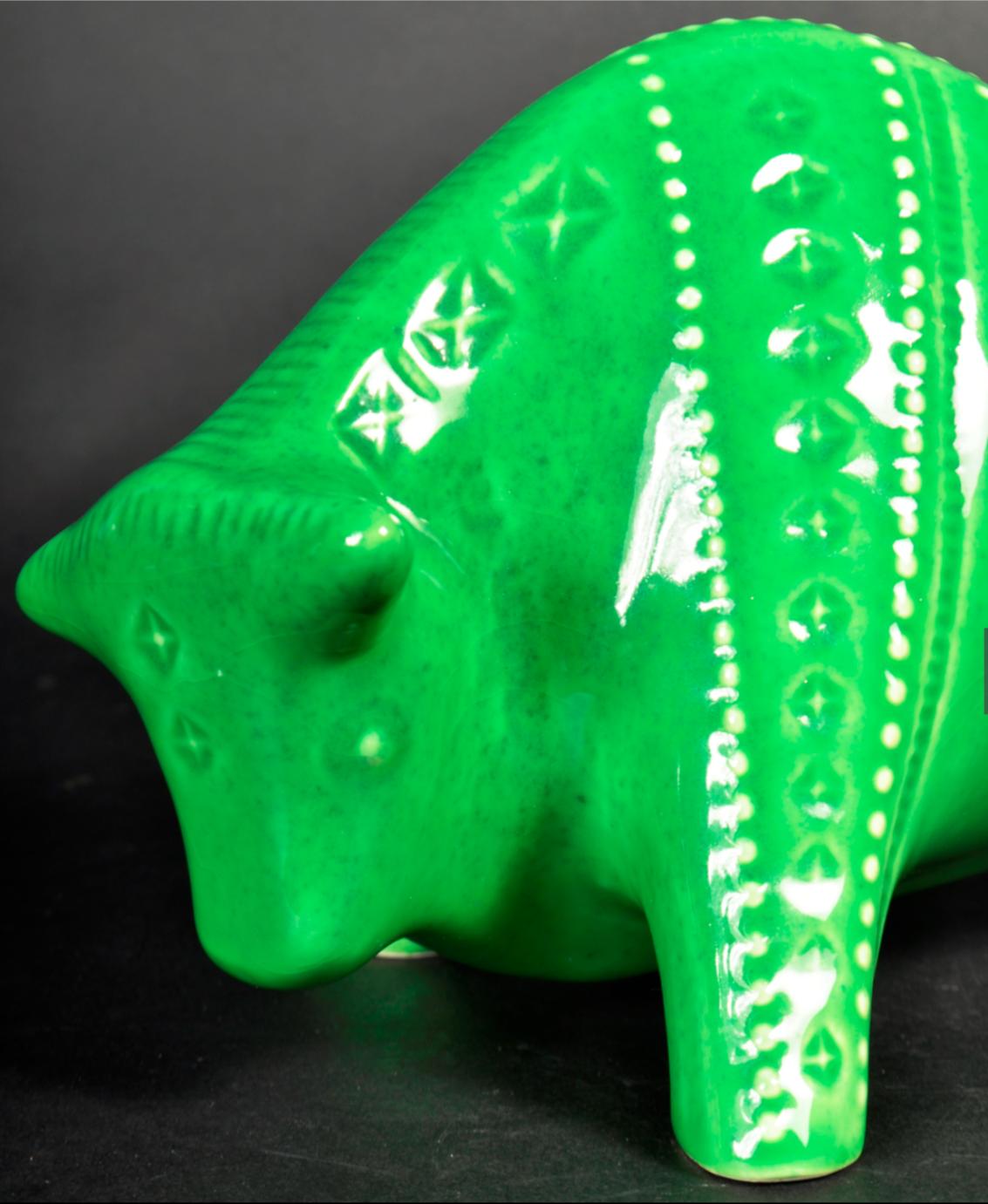 Jema Holland - Green Ceramic Bull