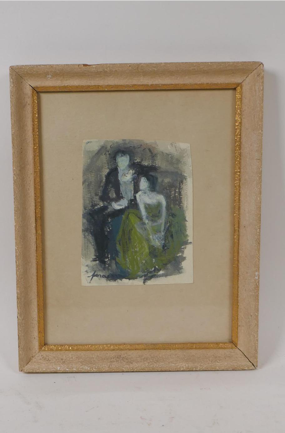 Forain - Seated lady and courtier