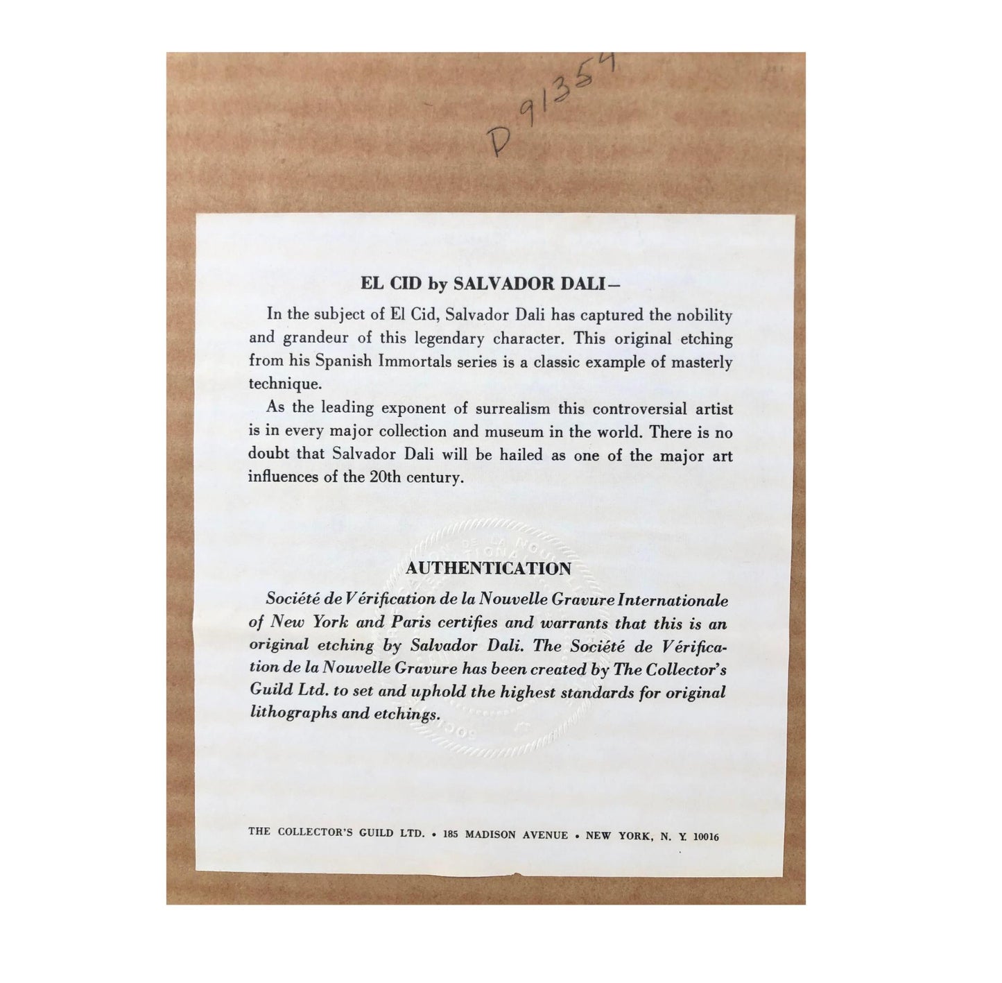 Salvador Dali - El Cid