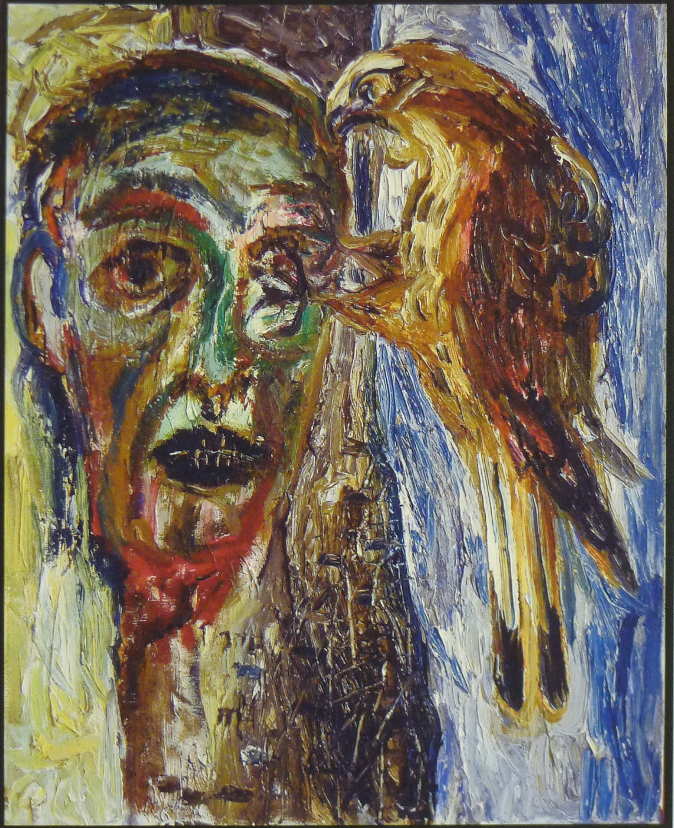 Billy Childish - Soldier's Head With Hawk