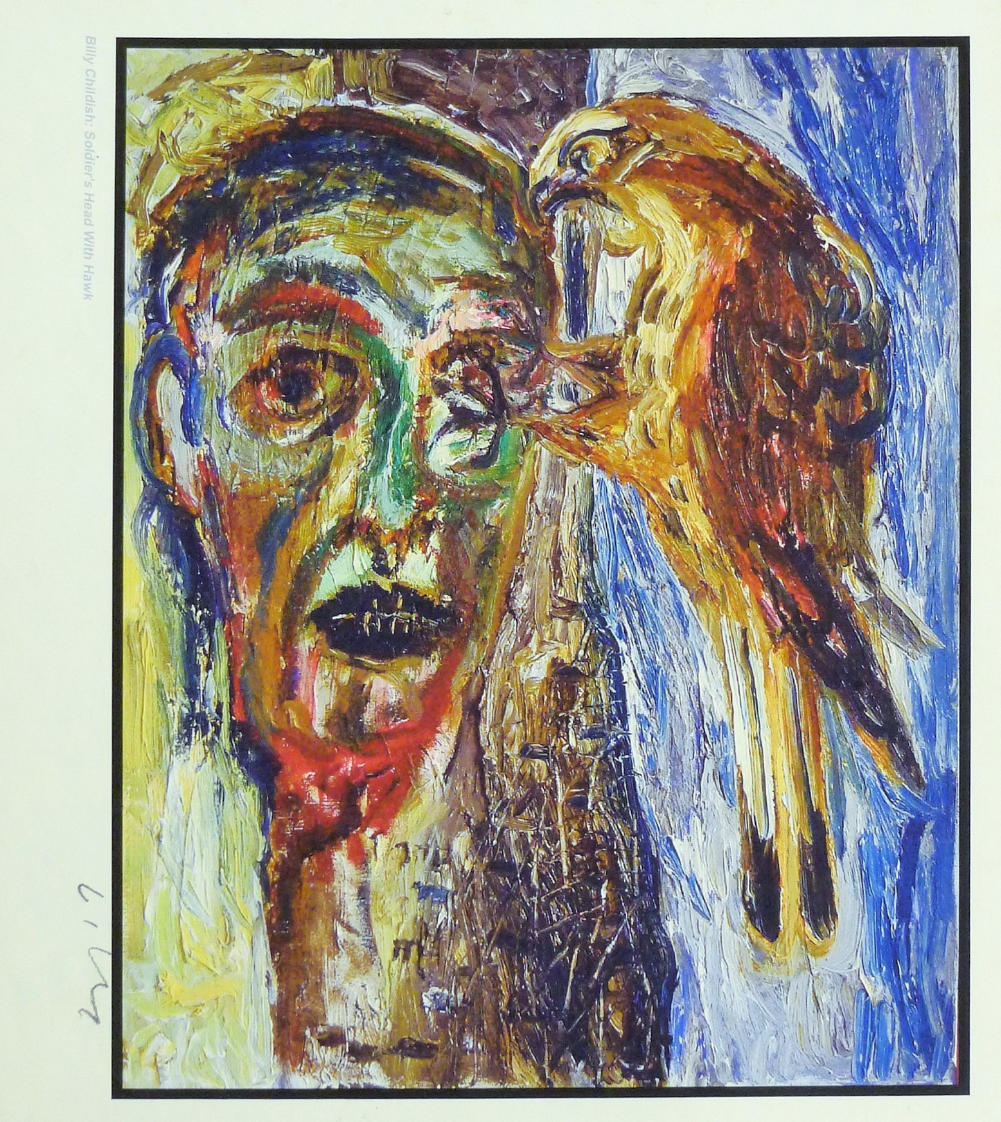 Billy Childish - Soldier's Head With Hawk