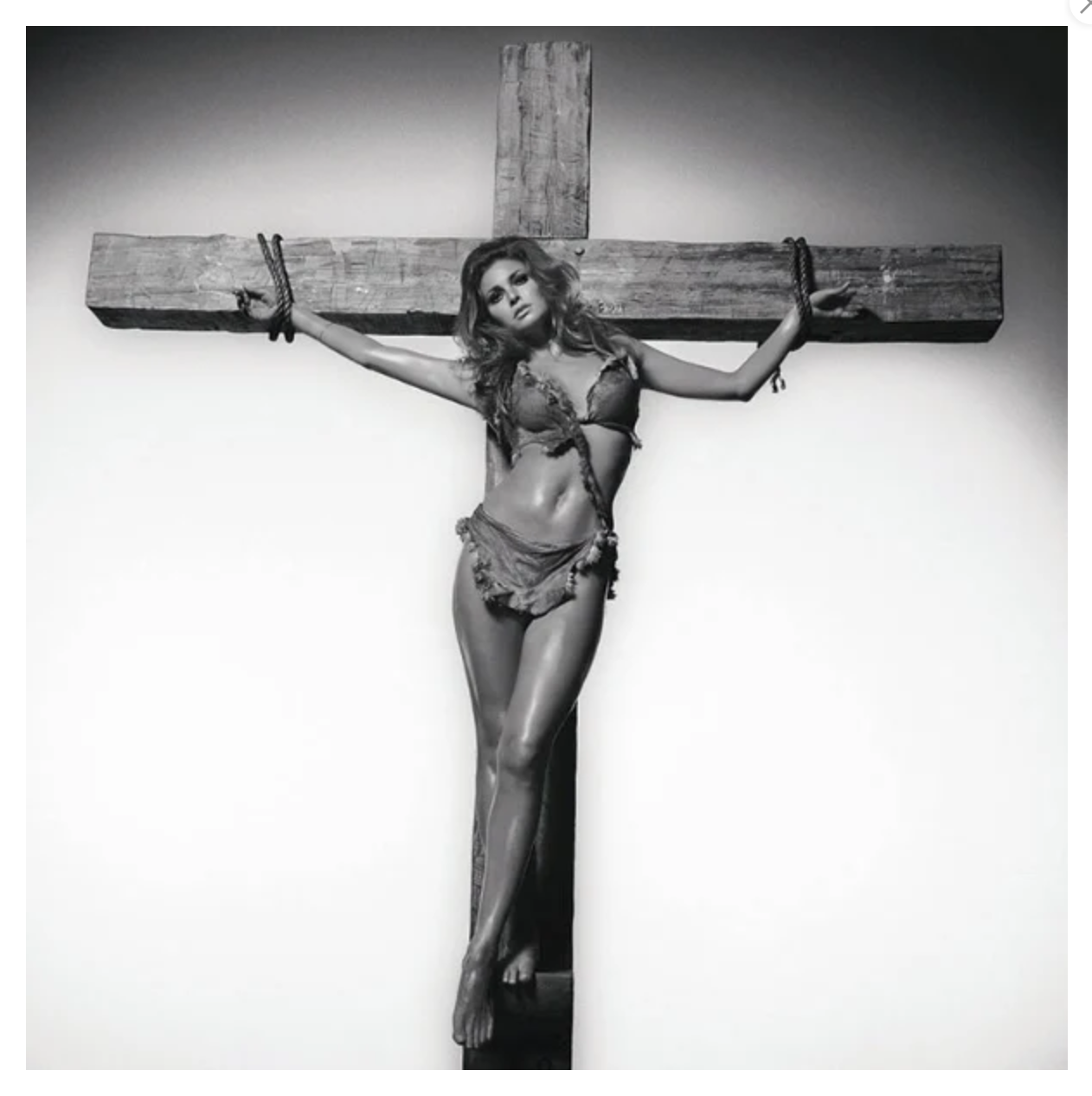 Terry O'Neill - Raquel Welch on the cross