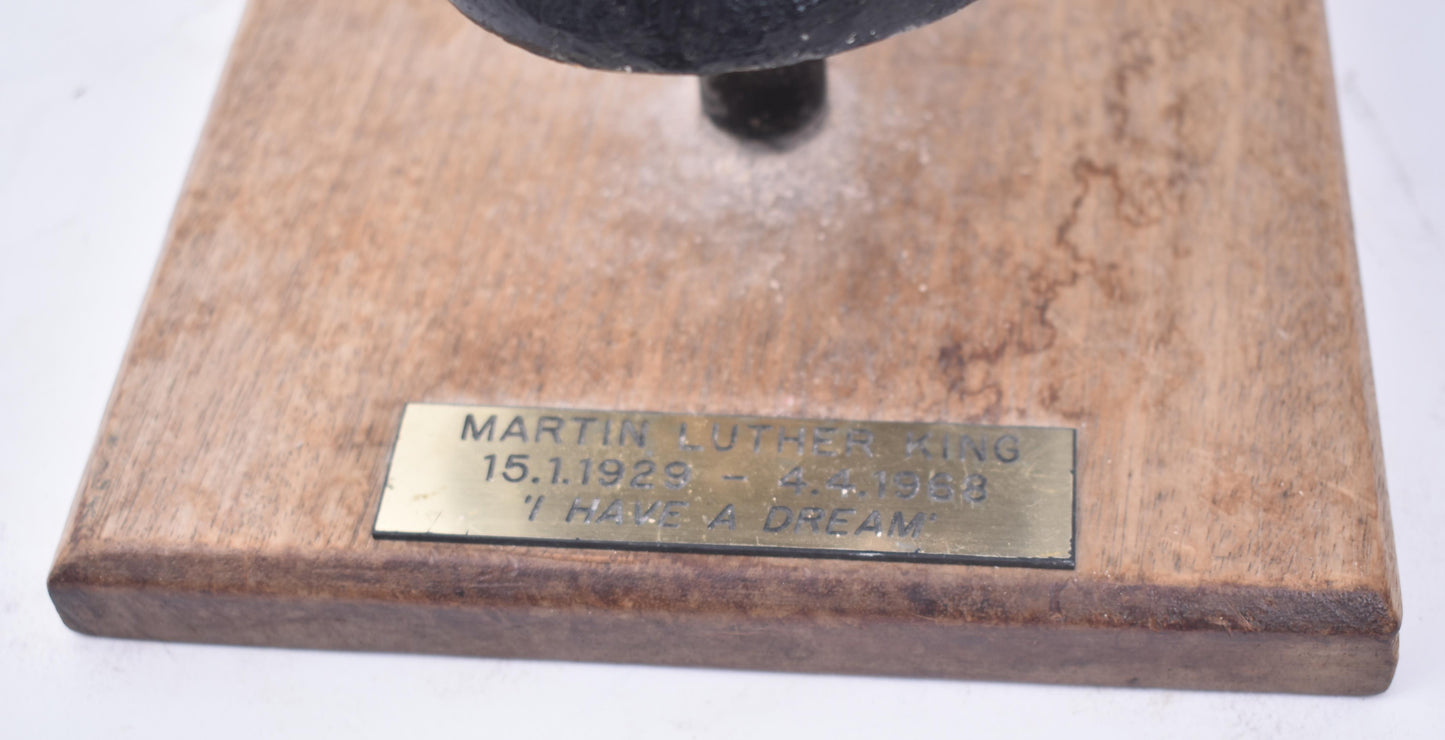 Hand sculptured bust of Martin Luther King