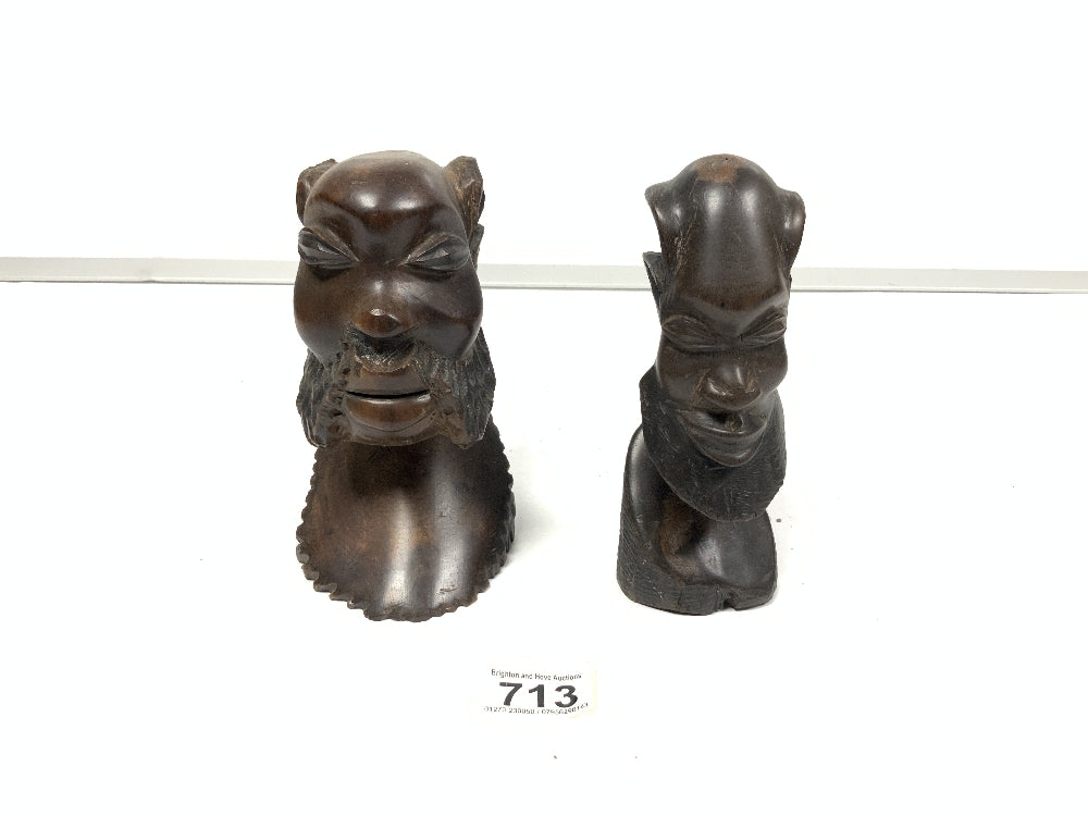 Tribal busts of male figures