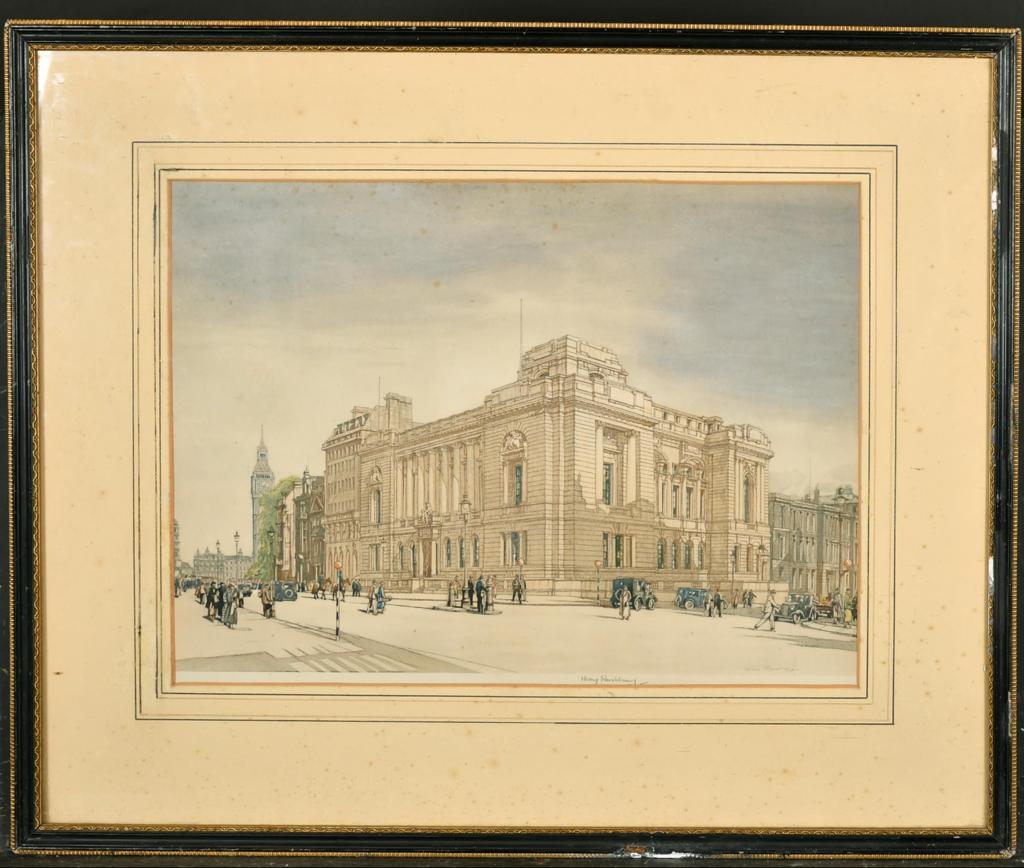 Sir Henry George Rushbury - A Whitehall Street Scene