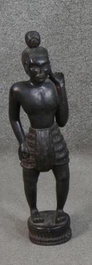 A carved tribal figure
