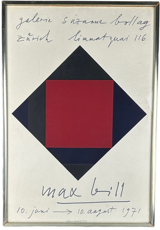 Max Bill - Red and Black squares poster