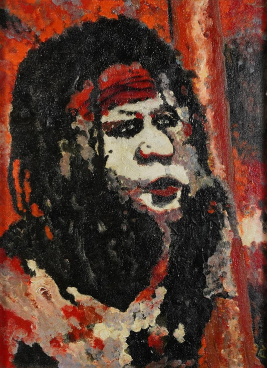 Aborigine - oil on board. Ordine Architetti Venezia