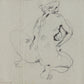 European School Pen and Ink- Study of Girl Washing