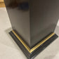 Two Contemporary dark stained ash and parcel gilt pedestals