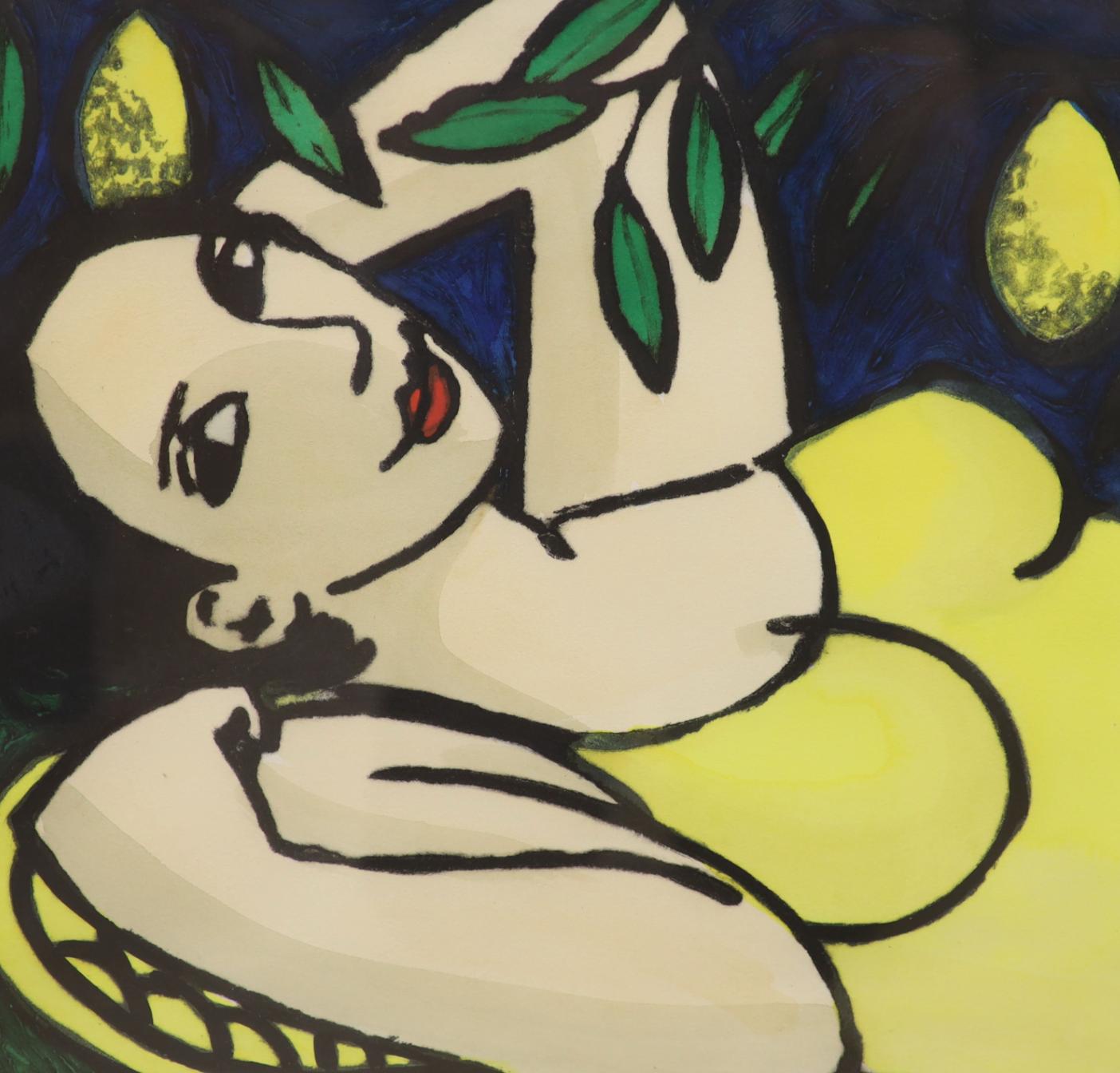 Anita Klein - Reclining woman and lemons