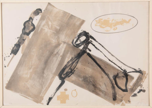 Antoni Tapies - Senza Titolo (untitled) - Rare signed artist proof