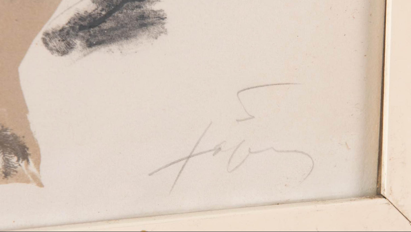 Antoni Tapies - Senza Titolo (untitled) - Rare signed artist proof