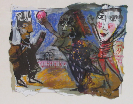 Christian Pieroni - A study of figures, 2005 - Original signed mixed media