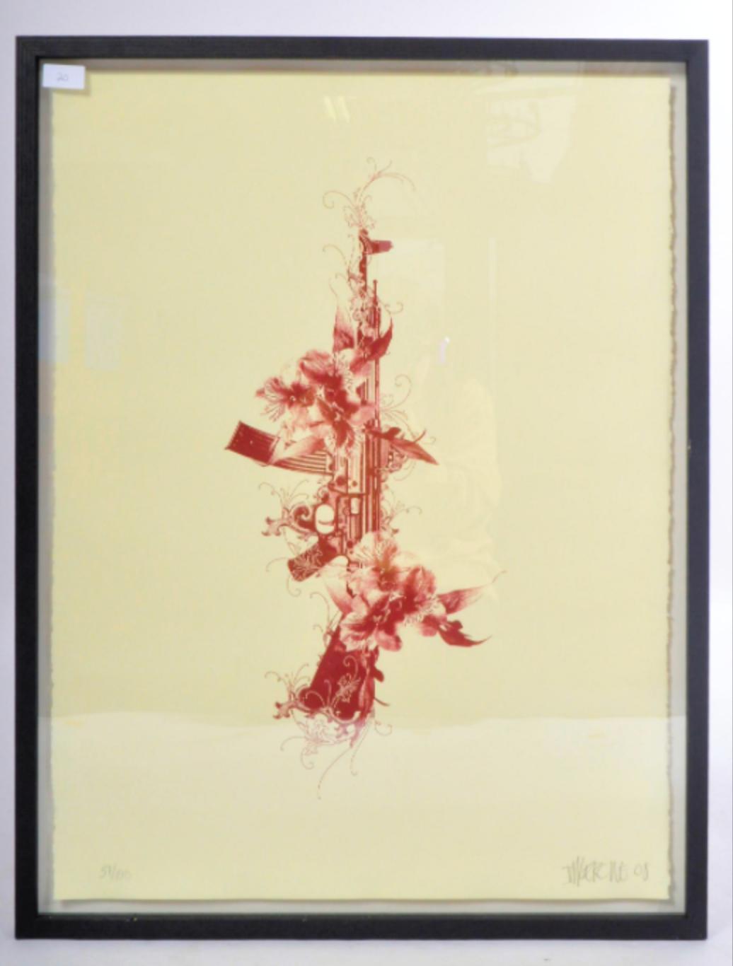 Merone - Untitled. Signed limited edition  framed print.