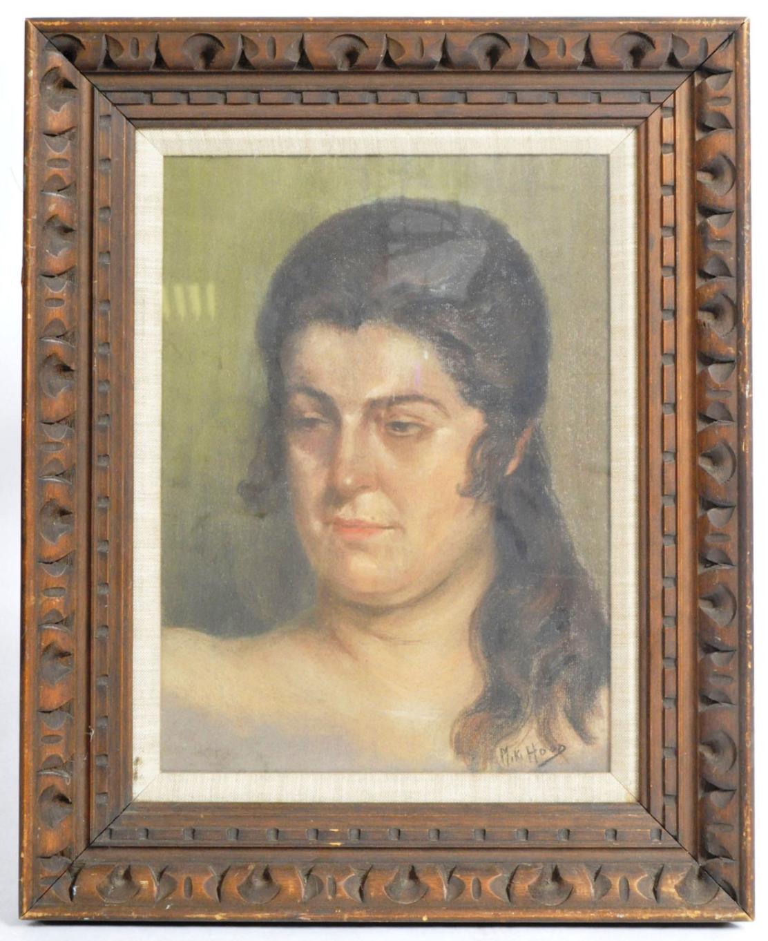 Barbara Mary "Miki" Hood. Watercolour portrait.