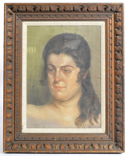 Barbara Mary "Miki" Hood. Watercolour portrait.