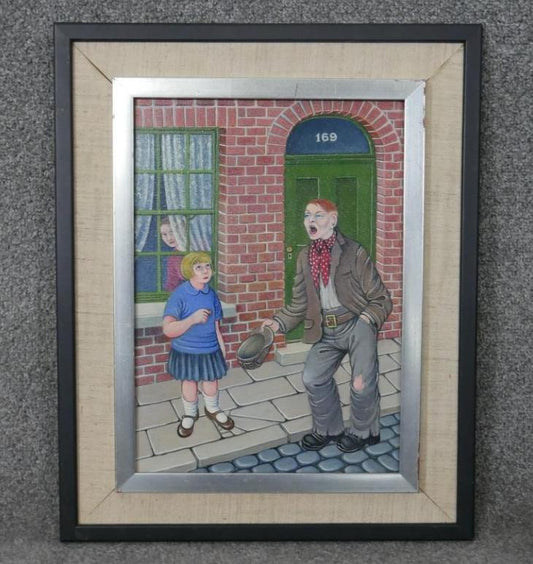Gertrude Halsband - Street Singer - Original oil