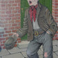 Gertrude Halsband - Street Singer - Original oil