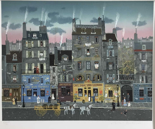 Michel Delacroix - Street Scene - Limited Edition Lithograph