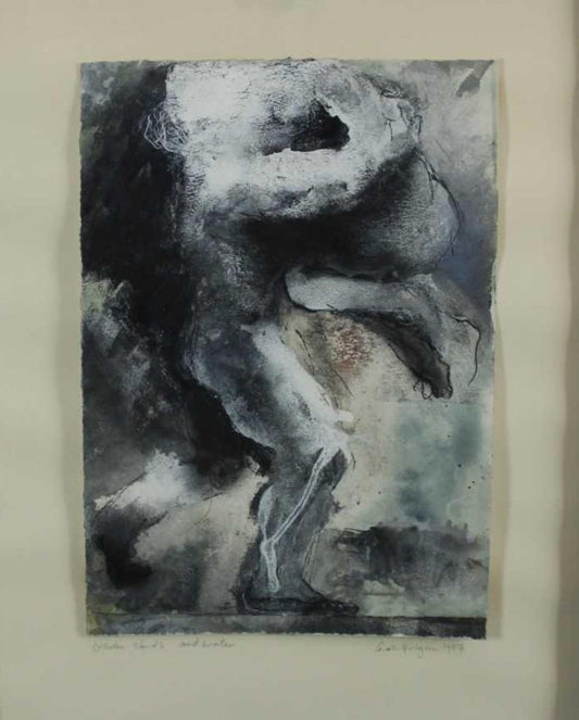Carole Hodgson - Between Clouds and Water - Signed mixed media