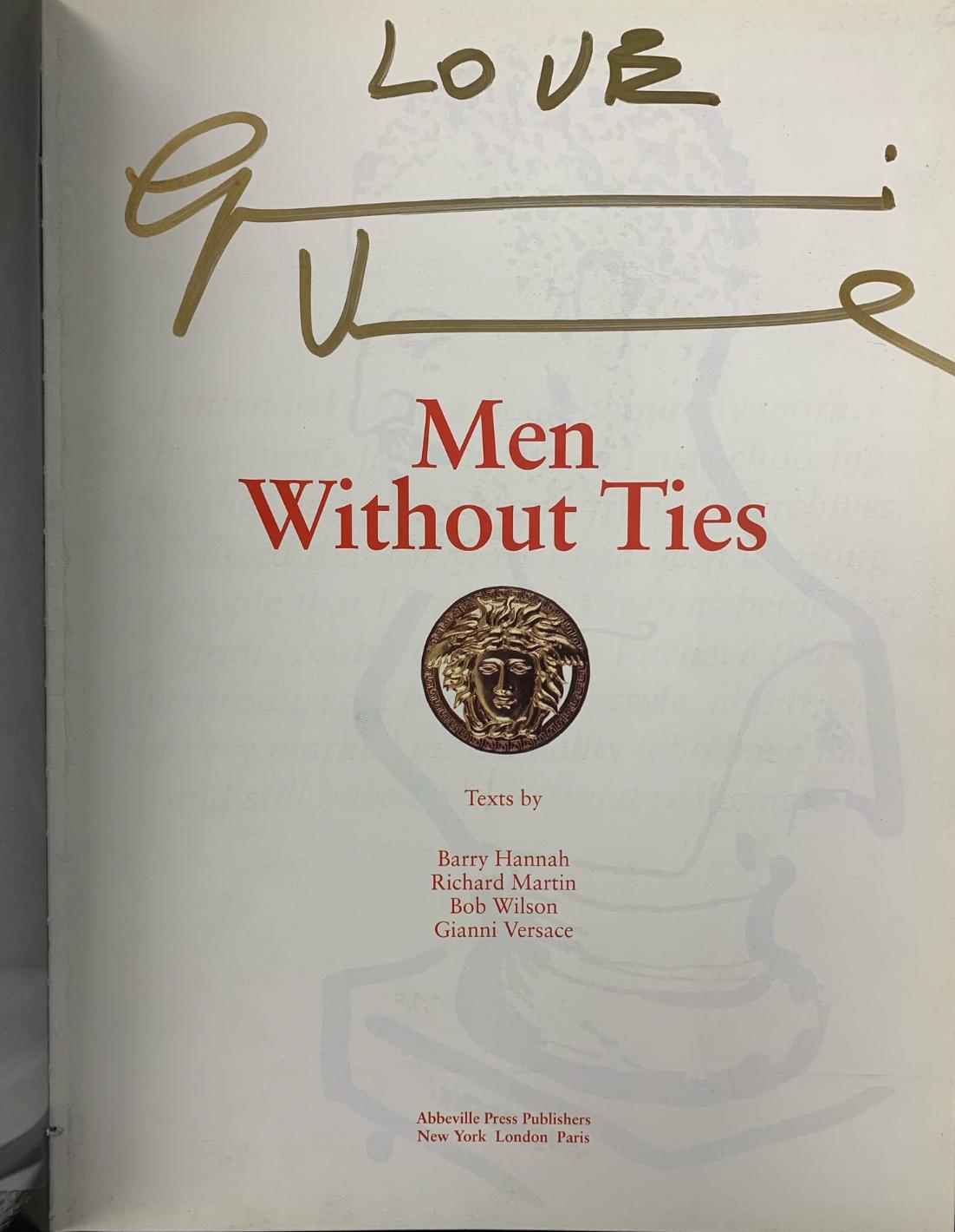 Gianni Versace: A signed copy of 'Men Without Ties'
