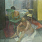 Three female figures in an interior