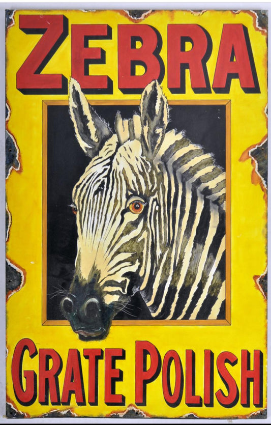 Zebra advertising sign