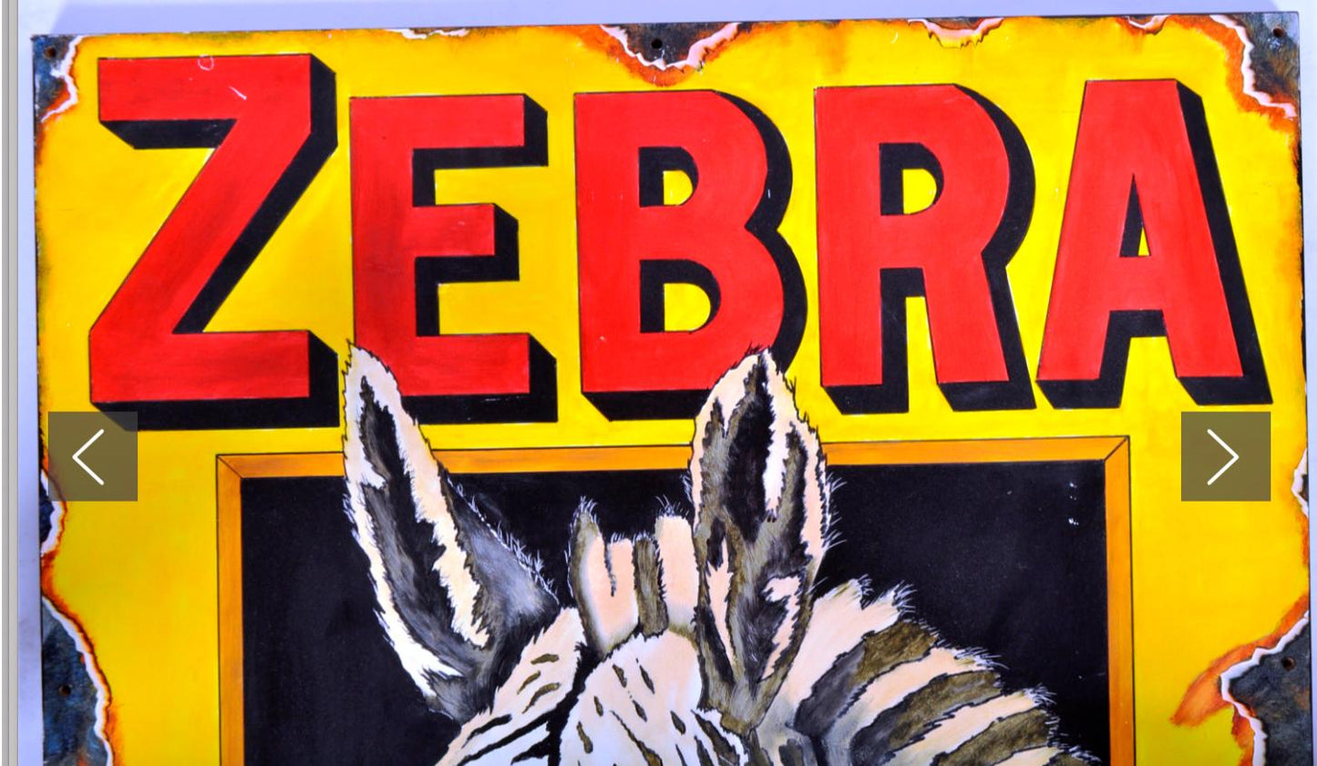 Zebra advertising sign