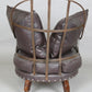 Iron frame armchair