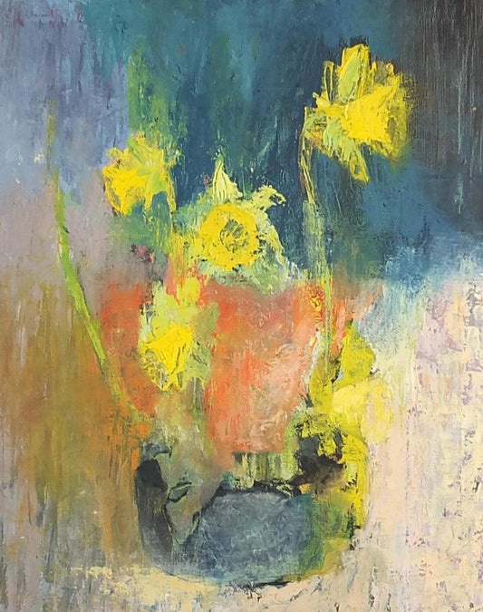 Cartledge - Still life daffodils in a vase