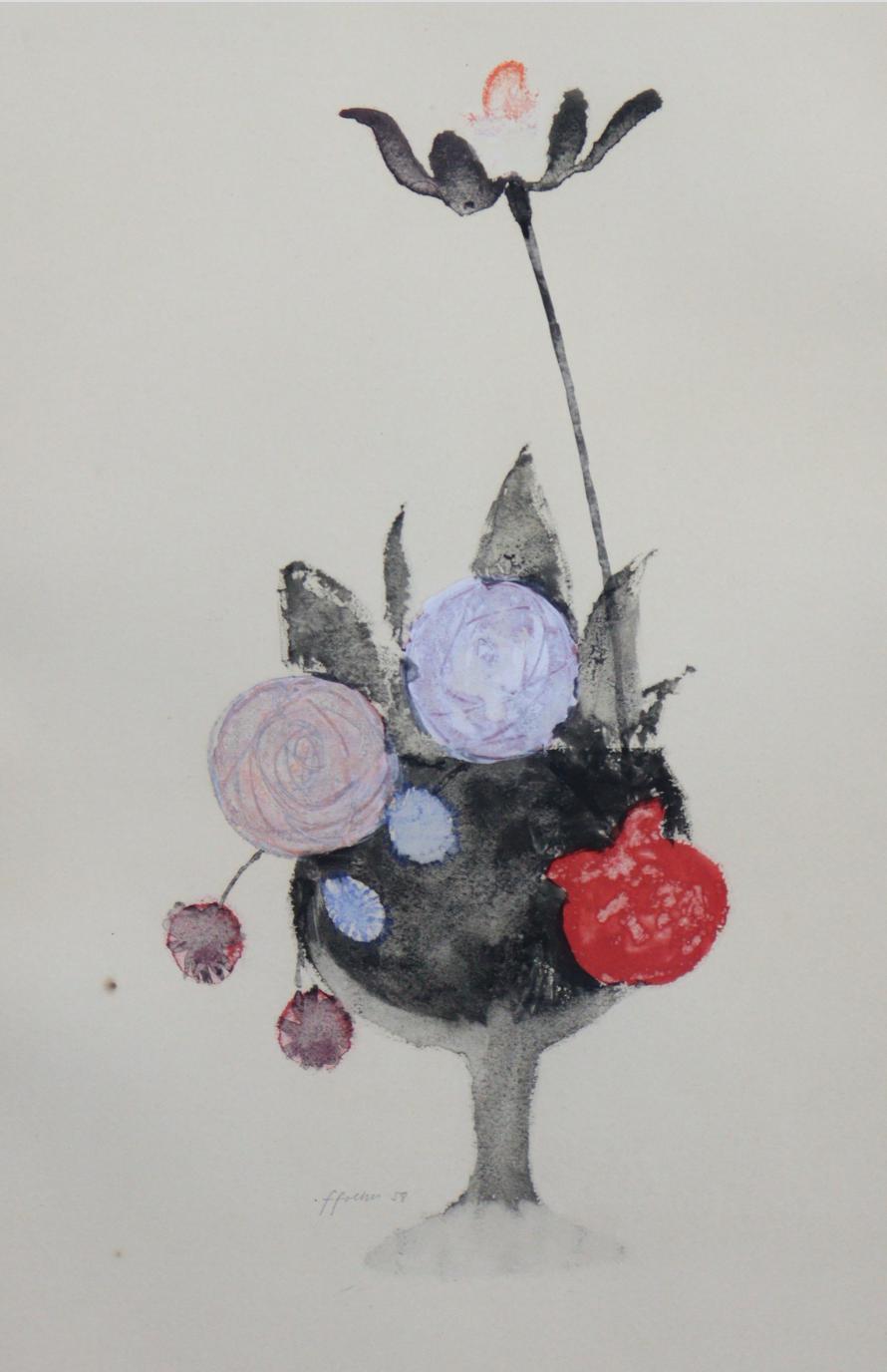Michael ffolkes - Still-life study of flowers