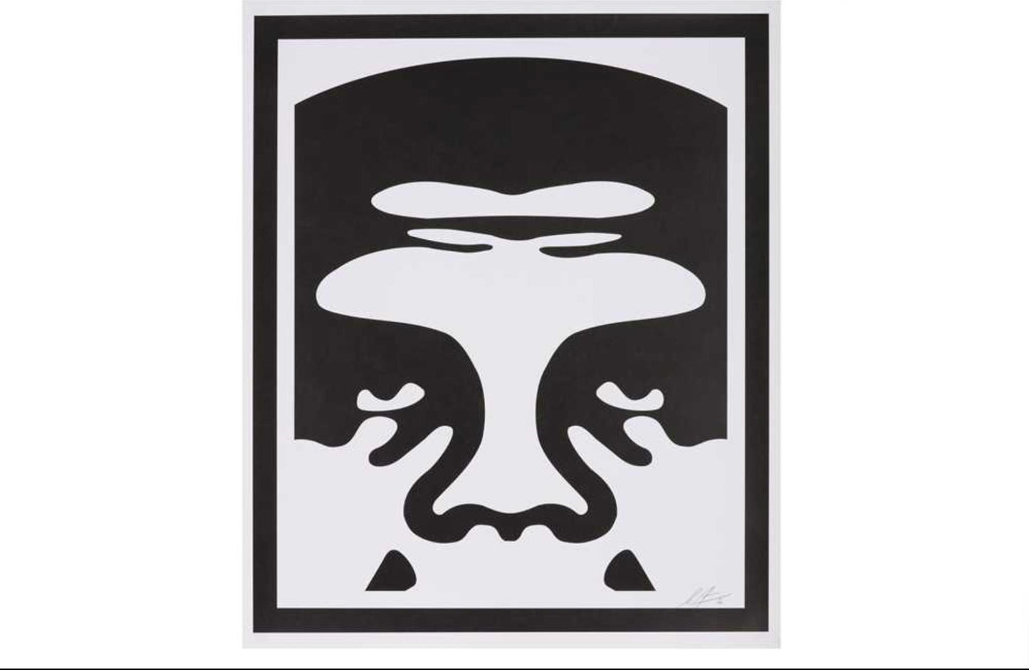Shepard Fairey - Obey 3-face Black & White, triptych