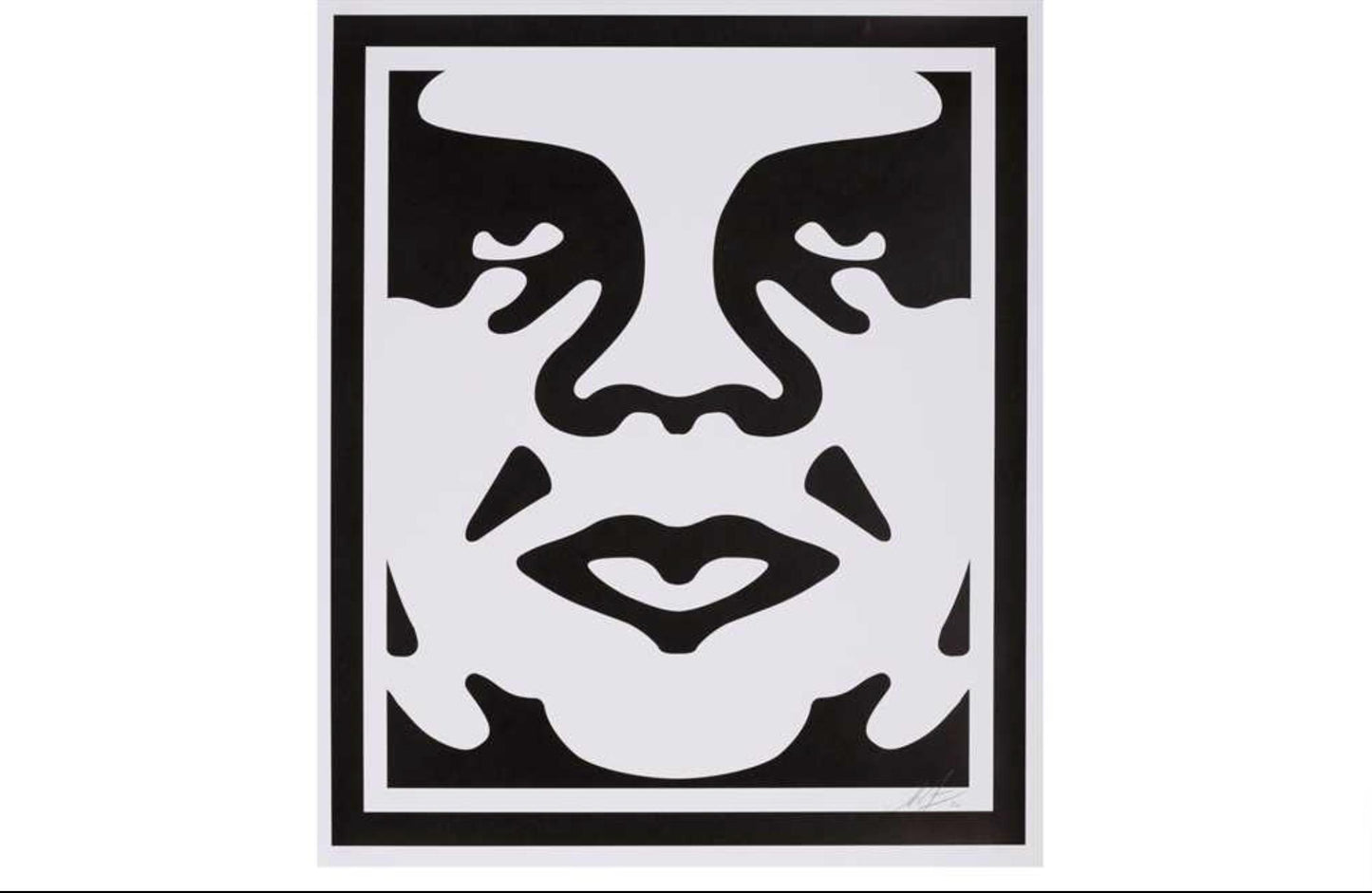 Shepard Fairey - Obey 3-face Black & White, triptych
