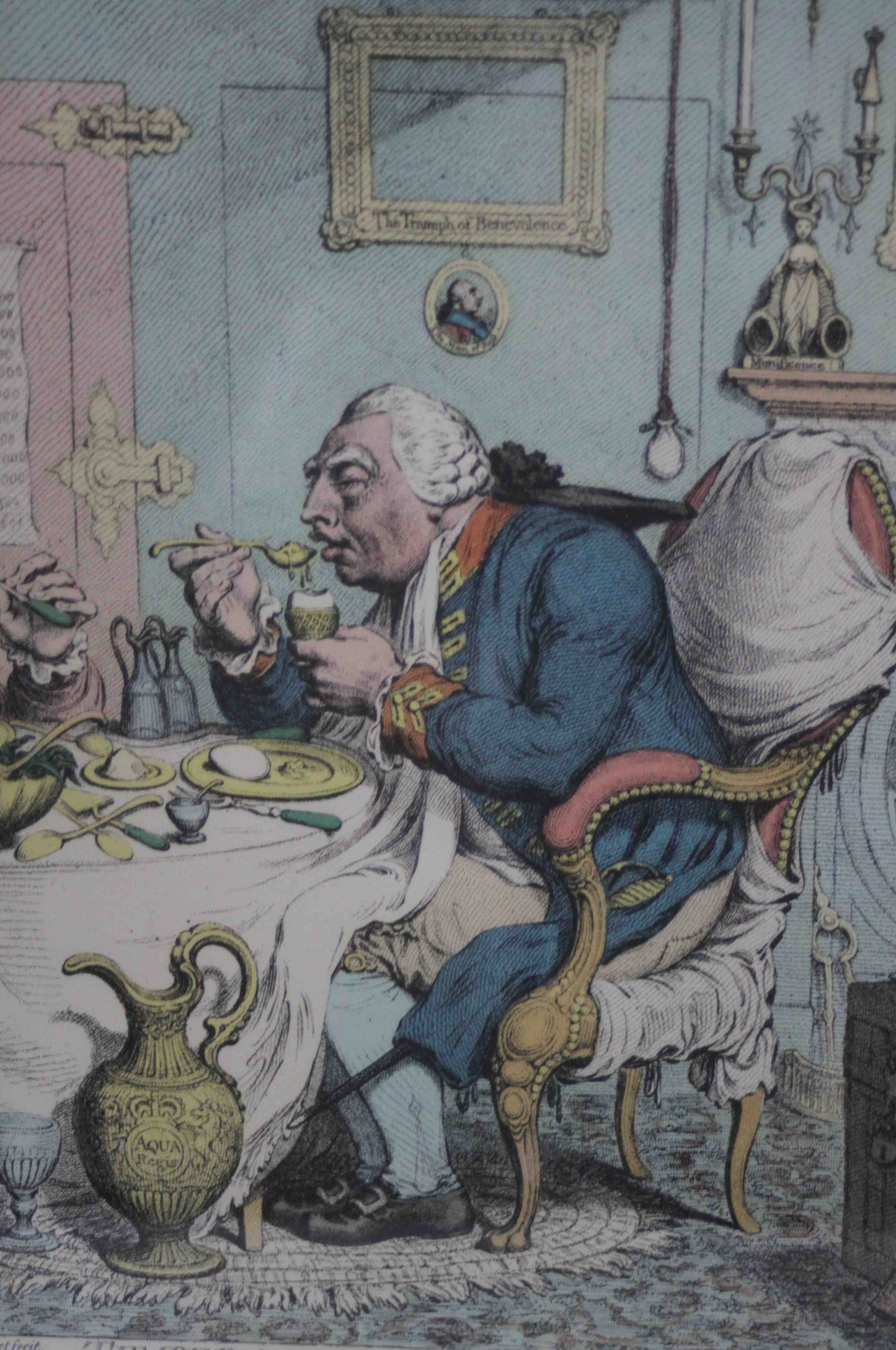 After Gillray - Temperance Enjoying A Frugal Meal