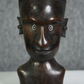 A carved African hardwood bust