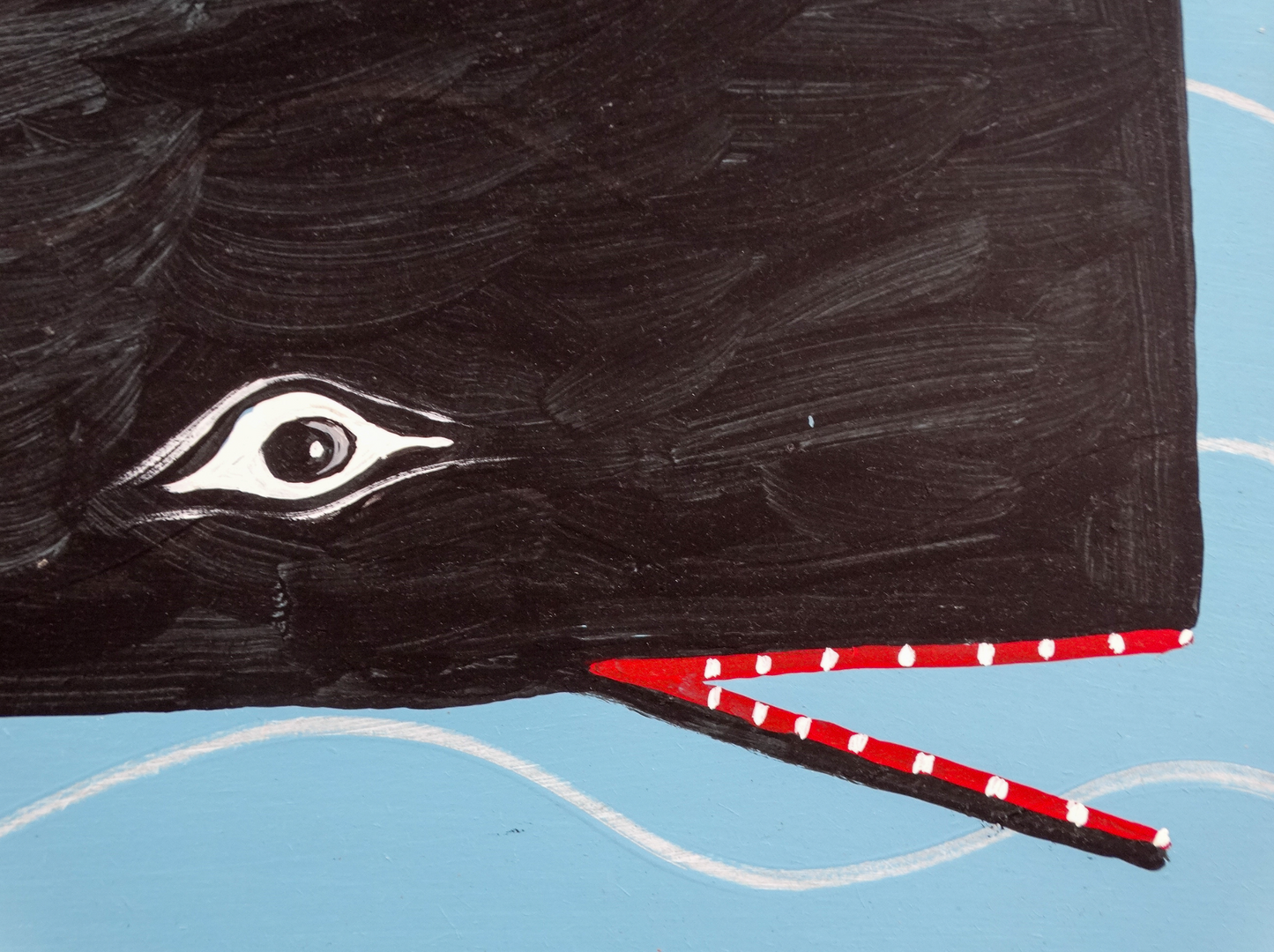 Steve Camps - Whale With A Friendly Seal Acrylic on board