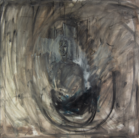 Richard Fitton - Figure sitting in a bed