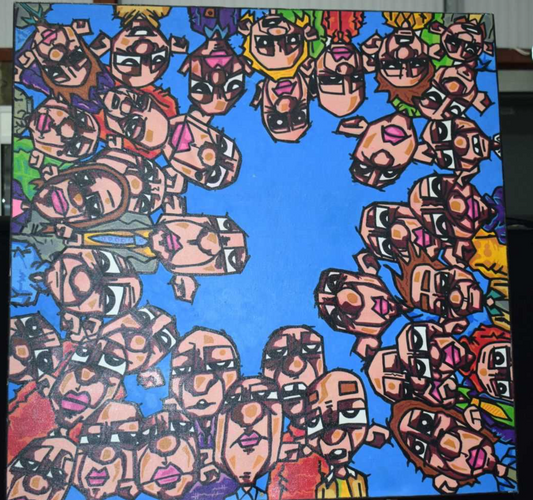 Drewbert street art canvas