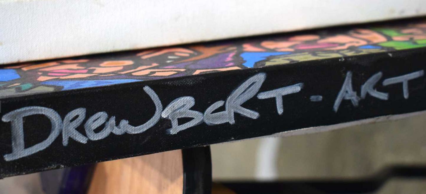 Drewbert street art canvas