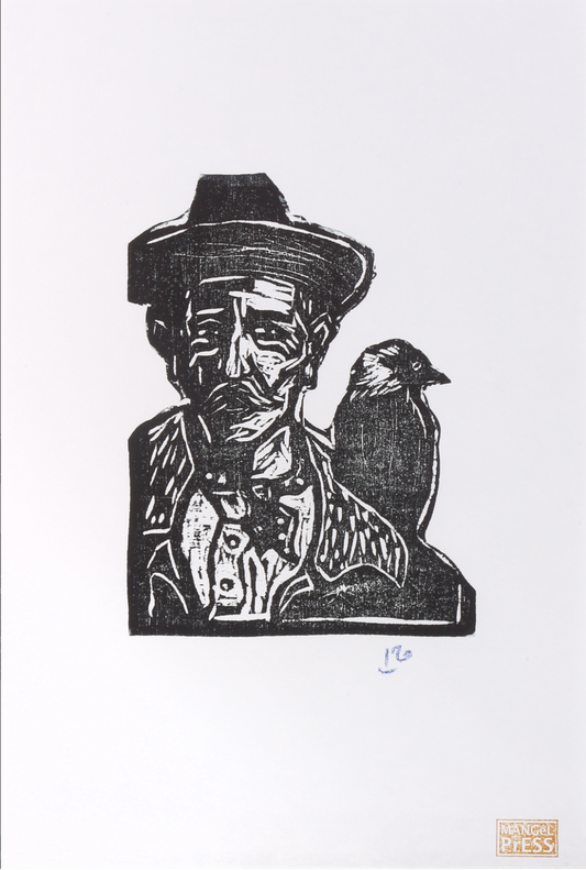 Billy Childish - Self Portrait with a Crow