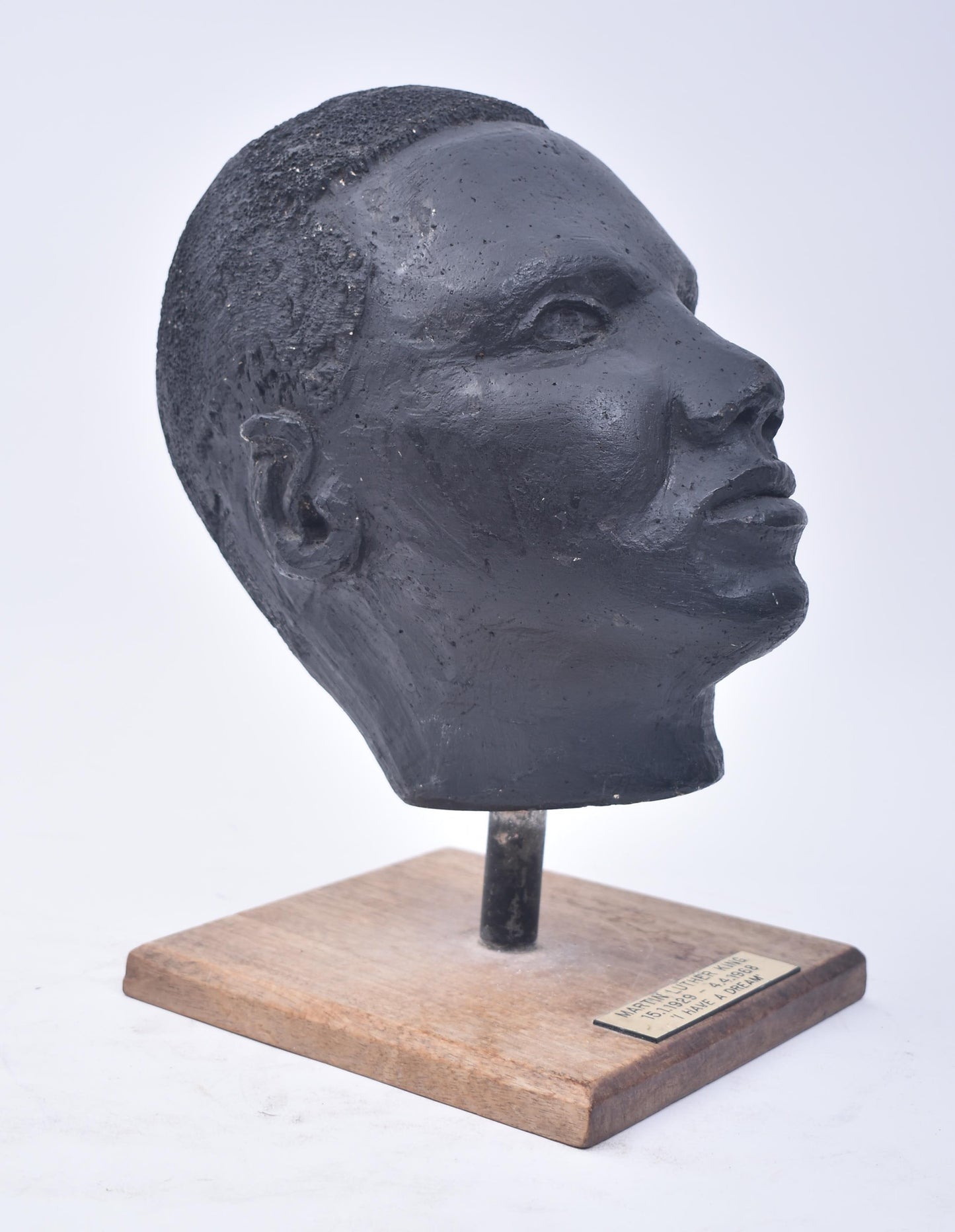 Hand sculptured bust of Martin Luther King