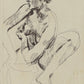 European School Pand Ink- Study of Jan Stursa's Girl Washing