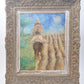 Pointillism style - Man ploughing a field