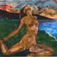 Original contemporary screen print - Nude figure